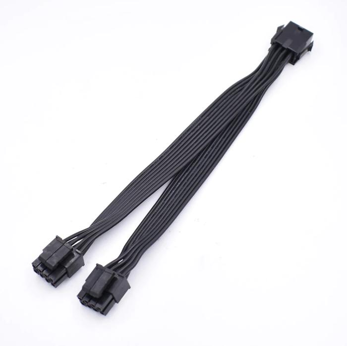 ZkeeShop CPU 8 Pin Female to Dual 8 Pin (4 4) Male Power Supply Converter Adapter Extension Cable for Motherboard 8inch(20cm) (2PCS