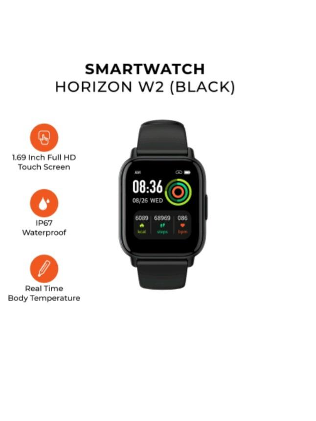 Gambar smartwatch olike horizon w12 - Hitam, 1.69″ dari SMI STORE BOGOR undefined Tokopedia