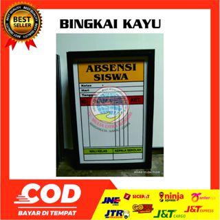 Jual Papan Absensi Siswa Ukuran 40x60cm | Papan Absen Kelas - Kayu ...