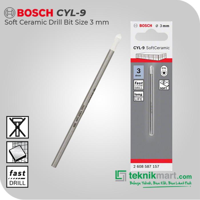Gambar Bosch Soft Ceramic Drill Bit / Mata Bor Keramik Size 3 - 16 MM CYL-9 - 3x70mm dari Teknikmart undefined Tokopedia