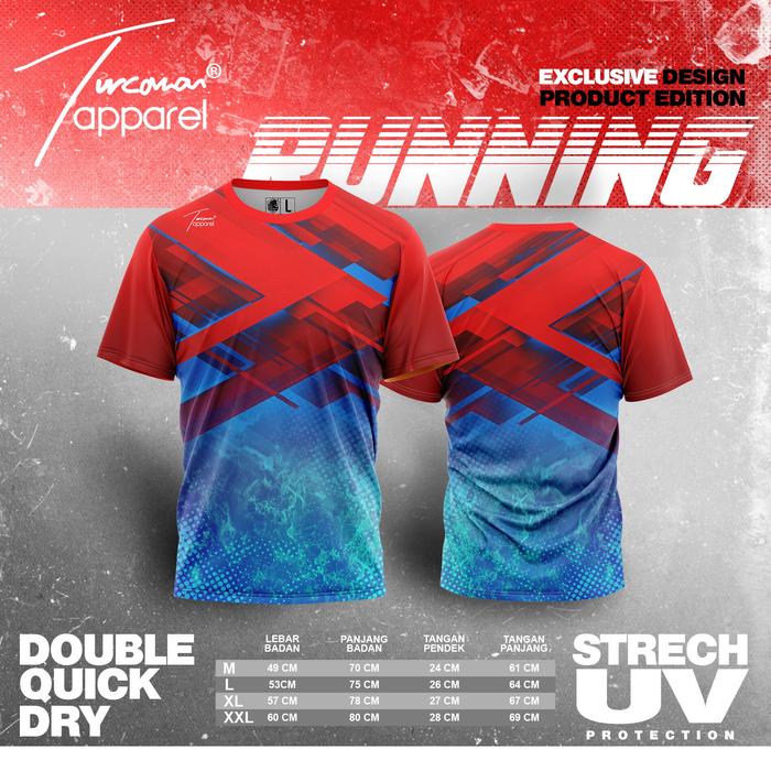 Gambar Jersey kaos olahraga RUNNING/Kaos atasan Pria /kaos dryfi pria TRC 04 - REAL PIC, M dari beudilz apparel store undefined Tokopedia