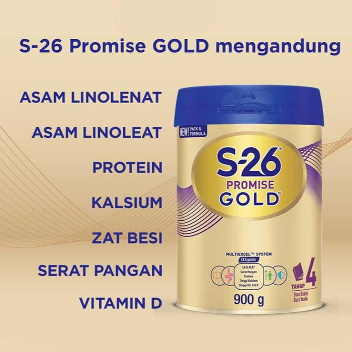 Gambar S-26 Promise Gold Tahap 4 Susu Pertumbuhan 3-12 Tahun Vanila 900 g dari BIGsmart Official undefined Tokopedia
