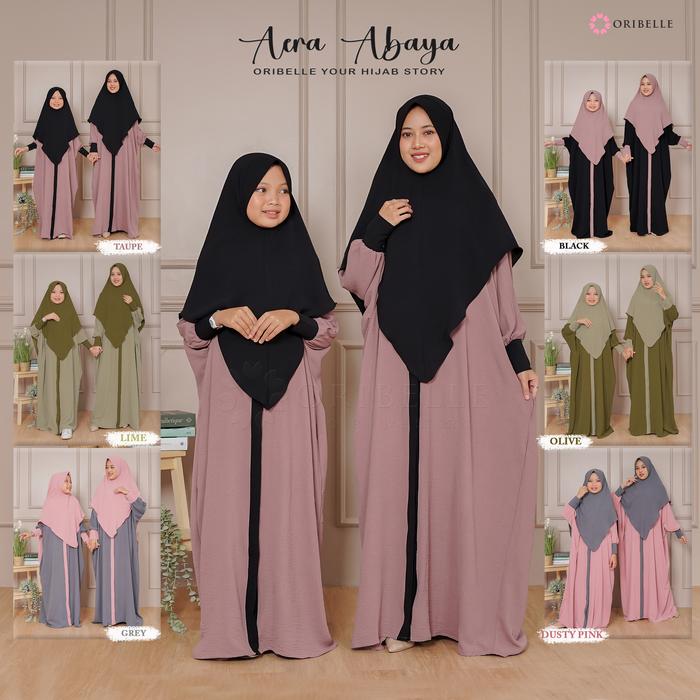 Gambar Aera Abaya set Hijab for mom by Oribelle Hijab Style dari Oribelle Collection undefined Tokopedia