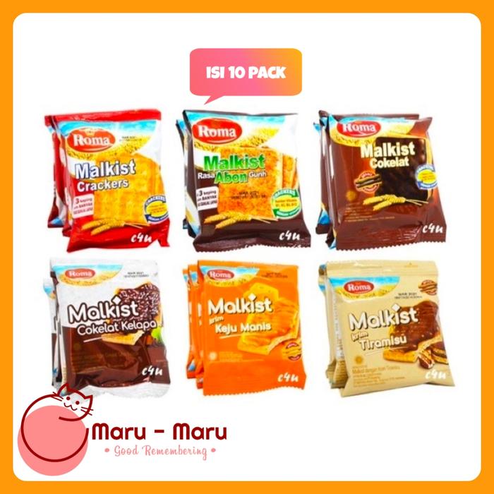 Gambar Roma Malkist Renceng All Variant isi 10pack @21gr dari Toko Maru-Maru undefined Tokopedia