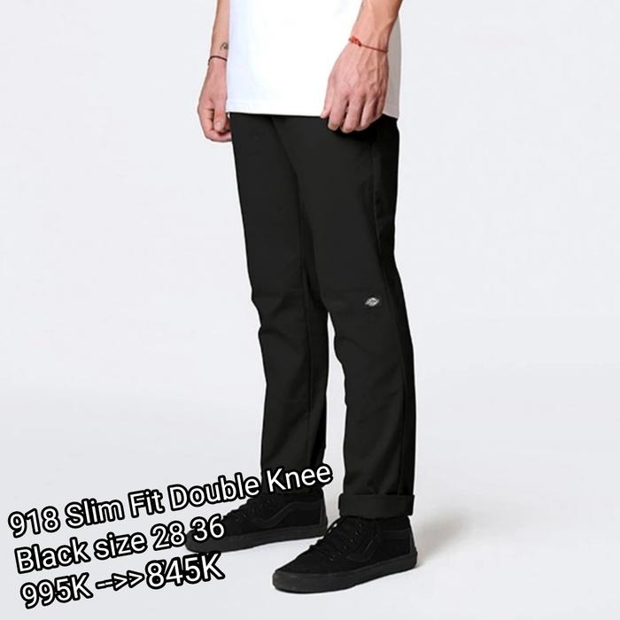 Gambar Celana Pria Dickies 918 Slim Fit Double Knee Black dari PASTBRIK Store undefined Tokopedia