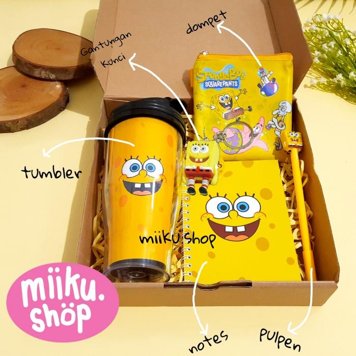 Gambar Hampers Kado Ulang Tahun Paket Tumbler Spongebob / Doraemon / Unicorn - Spongebob dari Miikushop undefined Tokopedia