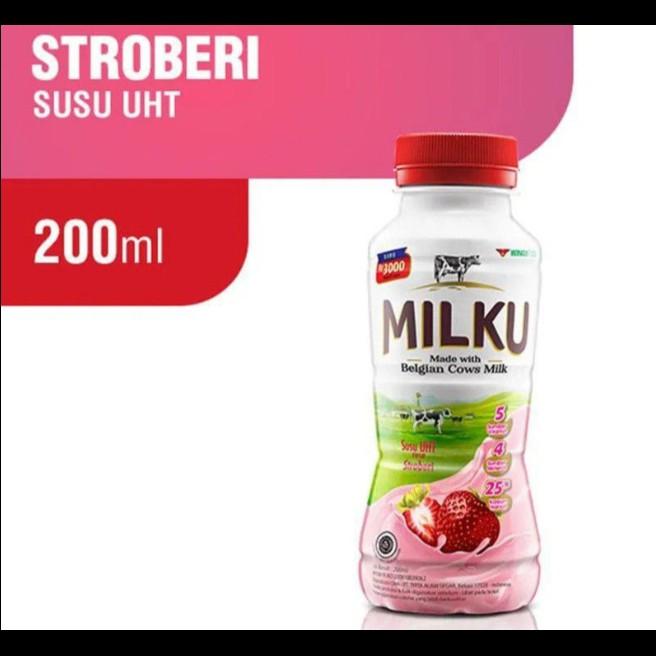 Gambar Susu UHT Milku 200ml Strawberry / Milku Susu UHT dari Jumbo Swalayan & Homeware undefined Tokopedia