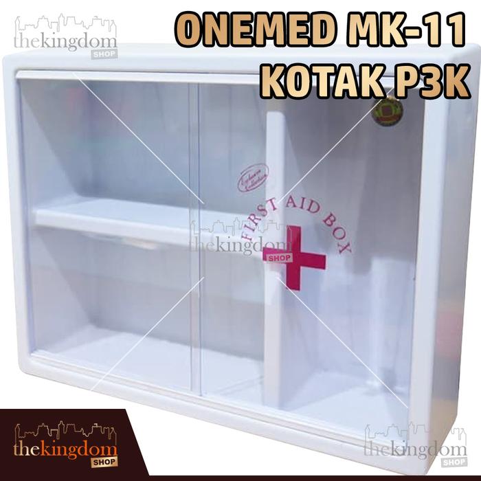 Gambar Onemed MK-11 Kotak P3K Tempat Penyimpanan Obat Medis Set First Aid Box Dinding MK11 - Kotak P3K MK-11, Plastik dari The Kingdom Shop undefined Tokopedia
