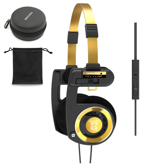 Gambar Koss Porta Pro On Ear Headphones dengan Case Kulit, Portable Retro - Gold Lmtd Ed dari Maimiqa undefined Tokopedia