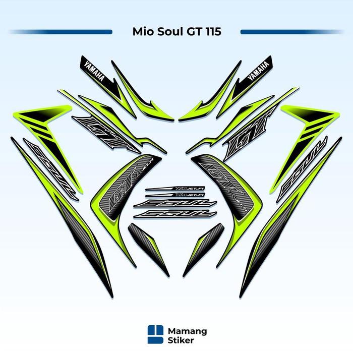 Gambar Striping Mio Soul Gt 115 Full Body Variasi (4) Original Yamaha Custom - Green dari karya1760 undefined Tokopedia