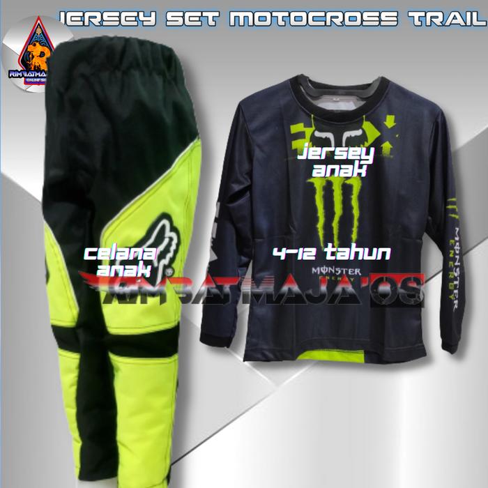 Gambar SETELAN BAJU TRAIL MOTO CROSS ANAK JERSEY TRAIL CROSS ADVENTURE ANAK - F07, XL 10-12 tahun dari Askeyra Shop undefined Tokopedia