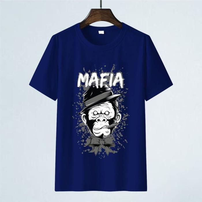 Gambar kaos distro laki laki sablon bahan katun dtf size M L XL XXL - Mafia Maroon, L dari NeatShop Bandung undefined 5 Tokopedia