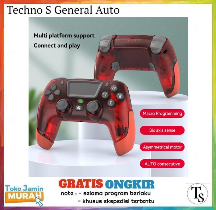 Gambar Stik Wireless Controller Gaming Nintendo Switch PS3 PS4 PC Android IOS - white army - MERAH TRANSPRN dari Techno S General Auto / TSGA undefined Tokopedia
