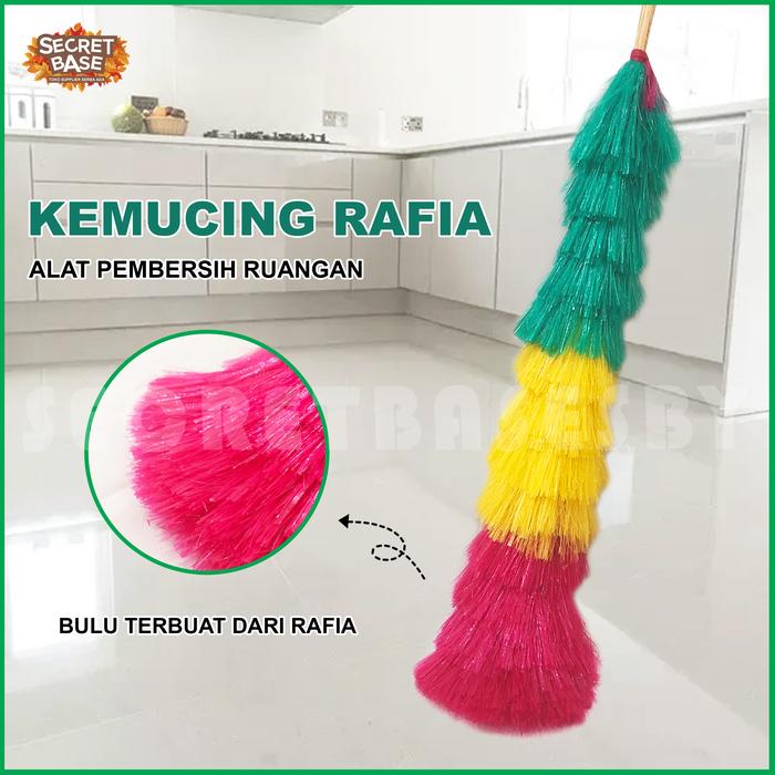 Gambar KEMOCENG SULAK 60cm - Kemucing / Kemoceng Panjang / Pembersih Kaca - Rafia dari secretbase.sby undefined Tokopedia