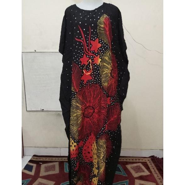 Gambar Daster / Daster Jumbo / Daster Super Jumbo / Daster Putri Ayu / Daster - Bunga Merah dari Griy@ C@ntik undefined Tokopedia