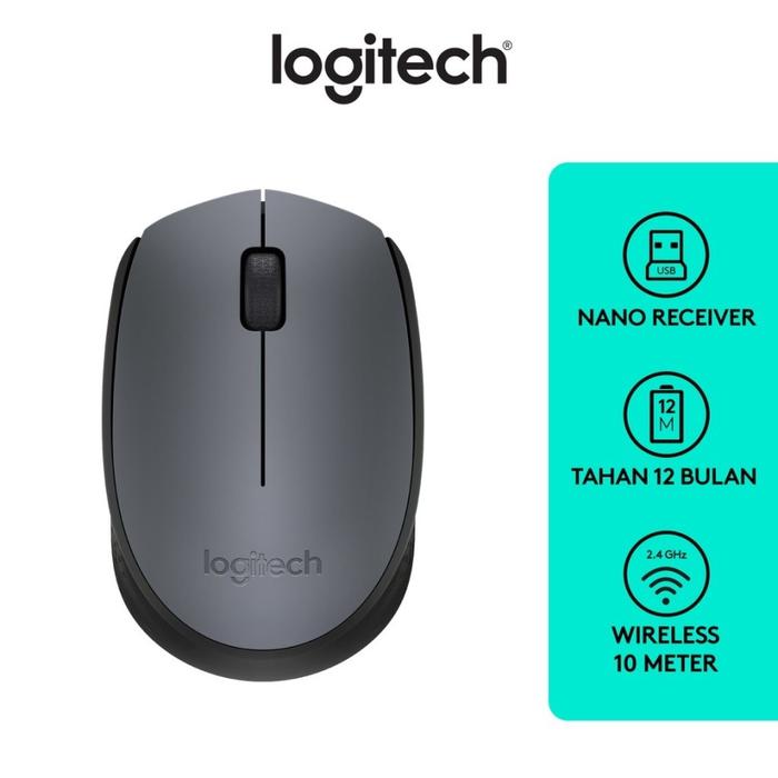 Gambar Logitech M171 / M 171 Wireless Mouse Optical - Grey dari Gaming Plus Store undefined Tokopedia