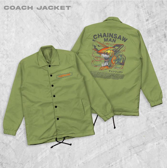 Gambar FortKlass Coach CHAINSAW Jaket Coach Pria Outwear Unisex Parasut Jaket - ARMY, L dari Fortklass Kota Administrasi Jakarta Barat Tokopedia