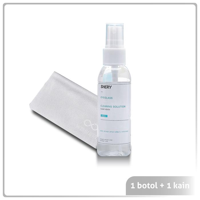 Gambar SHERY Cairan Pembersih Lensa Kacamata Handphone Jam Tangan P007 - 1 Botol 1 Kain dari Shery Official Shop undefined Tokopedia