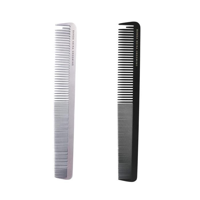 Gambar The Wolfgang Comb / Sisir Besi by Banda Neira Grooming - NARROW TEETH, black dari BARBERSHOP ID undefined Tokopedia