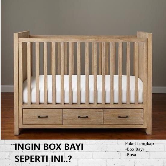 Gambar Set Tempat Tidur Bayi Model Minimalis Baby Box Kayu Jati Box Bayi - Kayu Mahoni dari Indo Pacific Wood undefined Tokopedia