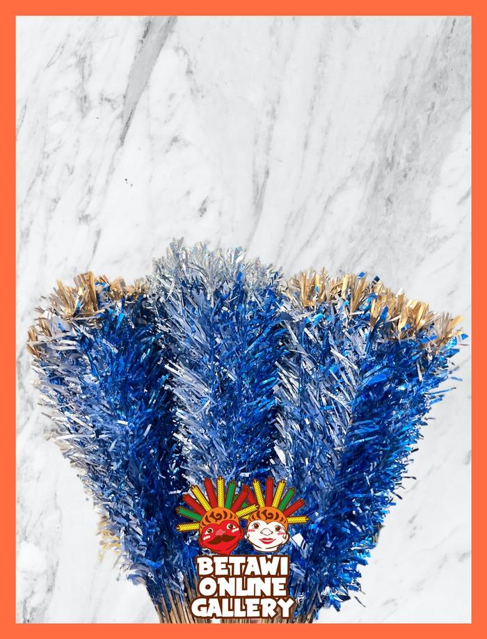 Gambar Kembang Kelapa Hologram size 30 cm 1 Ikat - 100pcs / Manggar Kelapa - Biru Tua, 100pcs dari Betawi Online Gallery undefined Tokopedia