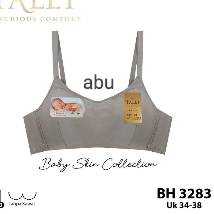 Gambar TALLY Bra Seamless 3283 busa tipis tanpa Kawat bahan baby Skin - Abu, 36 dari Sorextally77 undefined Tokopedia