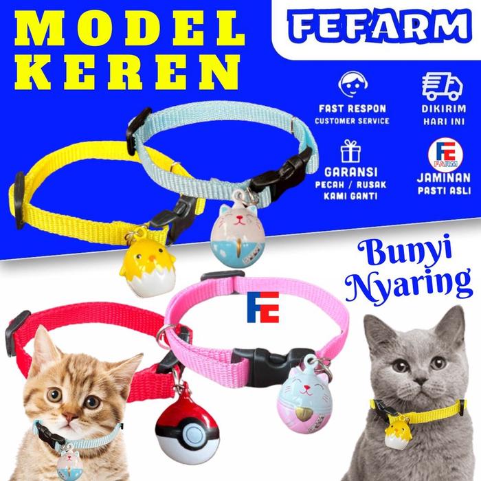 Gambar Kalung Kucing Lonceng Karakter Pokemon Catty Egg Aksesoris Kalung - POKEMON dari FEFARM_NEW undefined Tokopedia