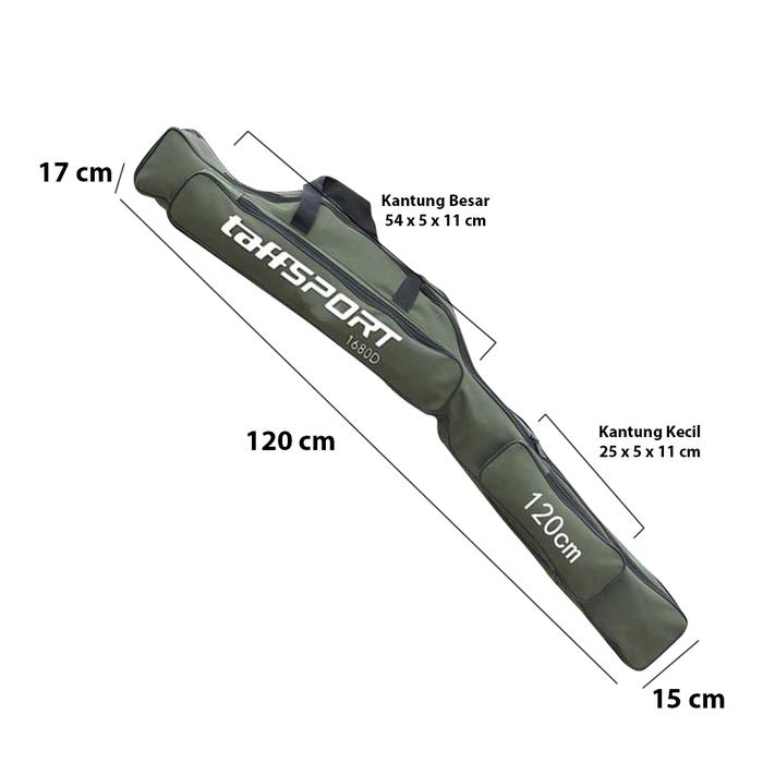 Gambar Tas Pancing Joran Portable Fishing Bag 120 cm TaffSPORT -1680D - Green - 120 cm dari Ngapakers Gallery undefined Tokopedia
