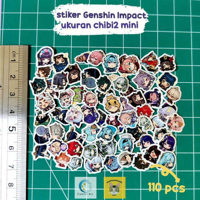 Gambar Stiker Genshin impact Chibi chibi mini sepaket dari Comini Art undefined Tokopedia