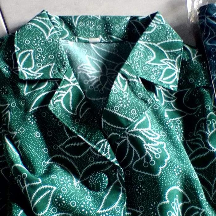 Gambar seragam pkk nasional terbaru warna hijau toska ,Motiv terbaru putik 5 - Hijau toska, S dari Rajbani colection undefined Tokopedia
