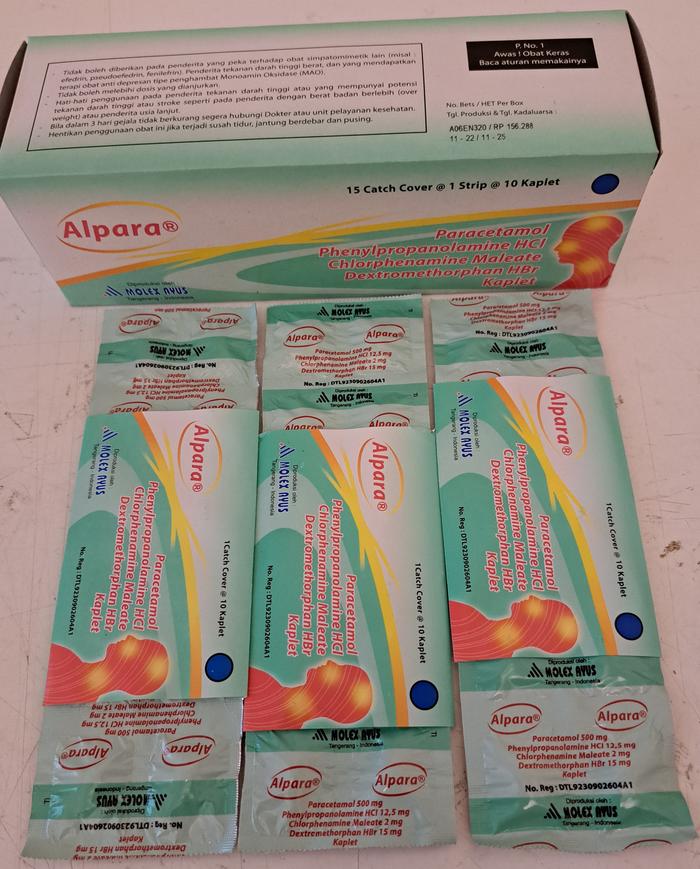 Gambar ALPARA TABLET , Obat Batuk dan Pereda Flu Exp Date Agustus 2025 - Strip 10 Tablet dari PHARMA HOSLAB MEDICAL undefined Tokopedia