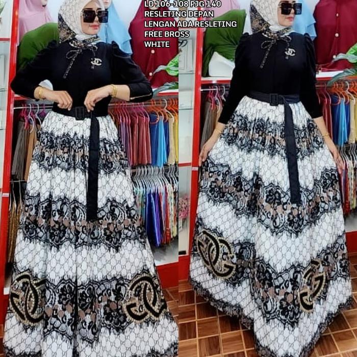 Gambar gamis dress jamet ORI shr premium - Kombi+, jilbab dari Keenan fashion 01 undefined Tokopedia