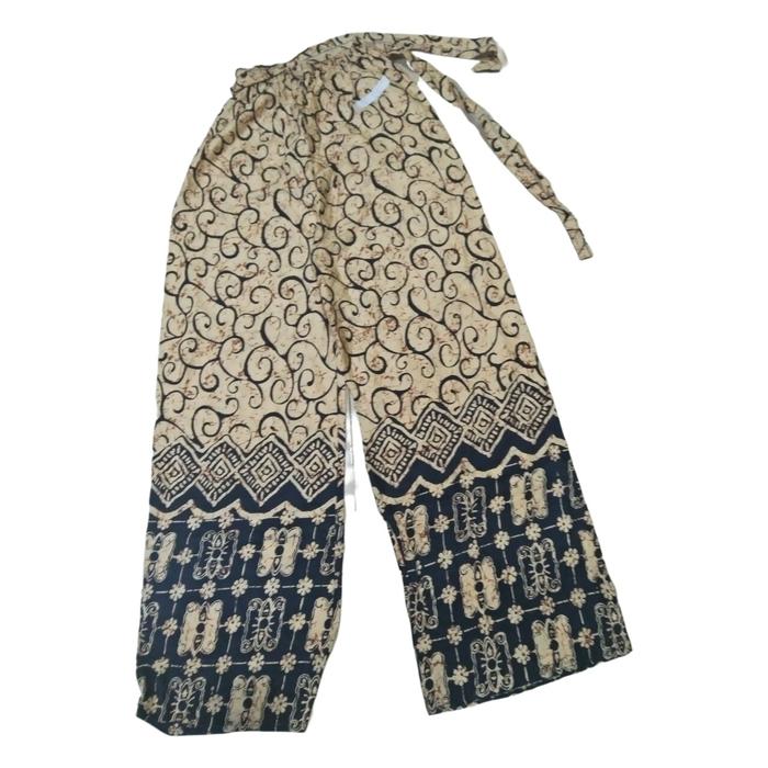Gambar Celana kulot batik Jogja warna Coklat (preloved) - coklat hitam, batik dari di.id store undefined Tokopedia
