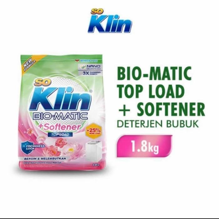 Gambar So klin biomatic + softener top load 1,8kg - soklin bubuk detergen dari Fera shop17 undefined Tokopedia