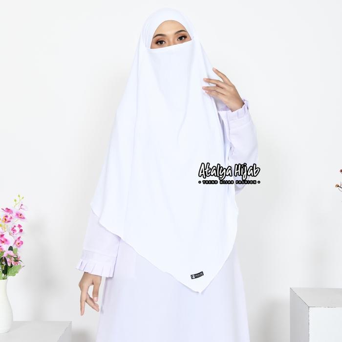 Gambar French Khimar Yoora Syari / Cadar Eshal 2 Layer - Putih dari eRsyah Gallery undefined Tokopedia
