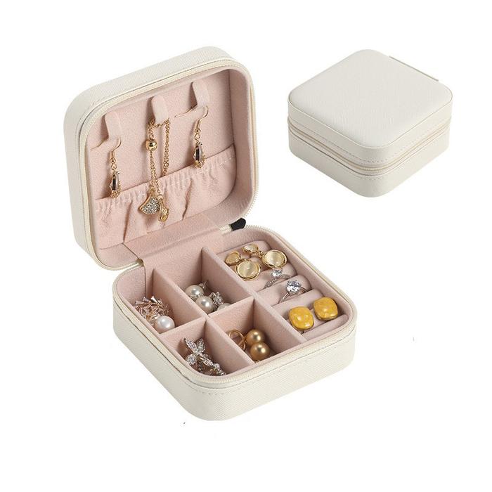 Gambar Tempat Perhiasan Mini Kalung Anting Cincin Box Kotak Penyimpanan Emas - Putih dari Xtramart001 undefined Tokopedia