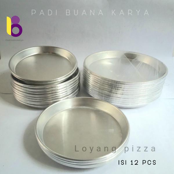 Gambar loyang pizza ukuran lengkap (isi 12pcs) alumunium - 24 cm dari Padibuanakarya undefined Tokopedia