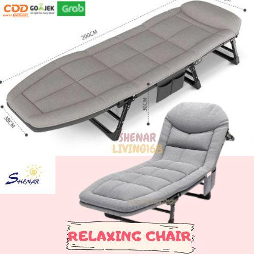 Gambar KURSI TIDUR LIPAT / KURSI LIPAT / KURSI REBAHAN, RELAXING CHAIR SHENAR / BAHAN BESI / KURSI SANDARAN / FURNITURE - GREY dari tokounik09 undefined Tokopedia