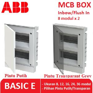 Gambar MCB Box Inbow 8, 12, 16, 24, 36 modul - BASIC E ABB - 16 modul, Putih dari Sakti Elektrik undefined Tokopedia
