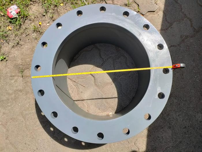 Gambar Flange PVC 16" 16 in inci inch buatan lokal - Flange 16 dari Indosolarpower undefined Tokopedia