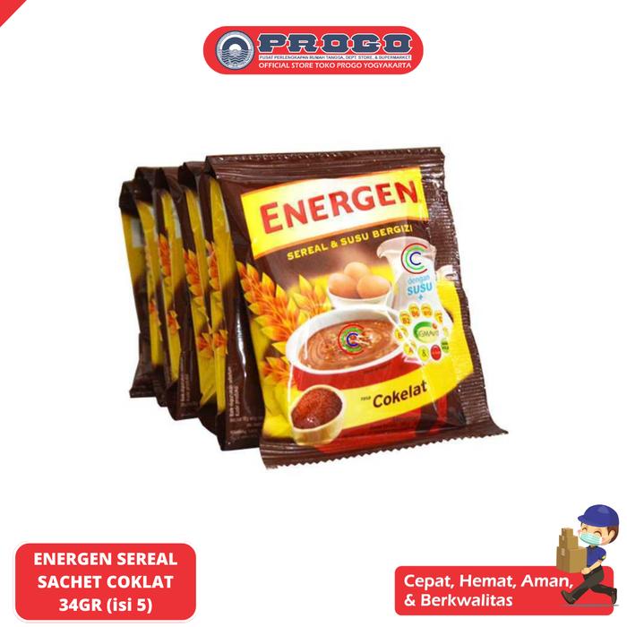 Gambar ENERGEN SEREAL SACHET RASA COKLAT 34GR X 5 SACHET dari TOKO PROGO YOGYAKARTA undefined Tokopedia