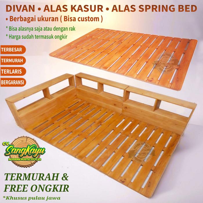 Gambar Tempat tidur kayu dipan divan ranjang alas matras kasur spring bed - Divan 200x90cm dari CV. Sangkayu undefined Tokopedia