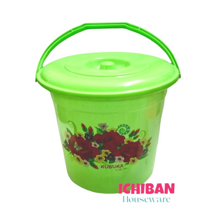 Gambar Timba Air 6.5 Gln Tebal / Ember Plastik Besar Jumbo Tutup/Timba Air Ga - Hijau dari ICHIBAN HOUSEWARE ID undefined Tokopedia