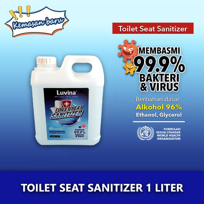 Gambar Luvina Toilet Seat Sanitizer Pembersih Kuman Bakteri 1 Liter - TS 1 Liter dari Luvina Indonesia Sehat undefined Tokopedia