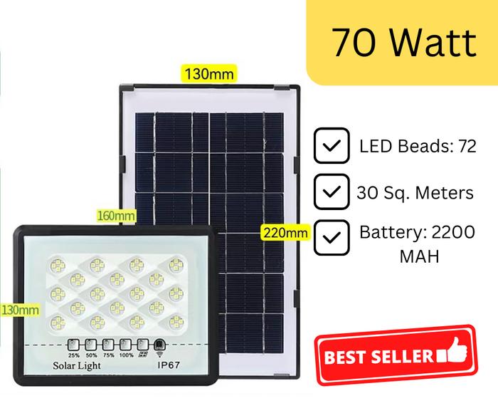 Gambar Solarin Lampu Sorot Tenaga Surya Lampu Taman Outdoor Solar Flood Light - 70W dari Solarin undefined Tokopedia