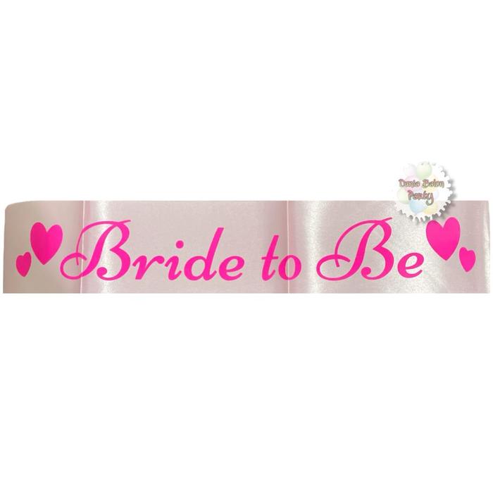 Gambar Sash Selempang Bride To Be / Selempang Bride To Be Font Sambung - Pink font pink dari Dunia balon party undefined Tokopedia