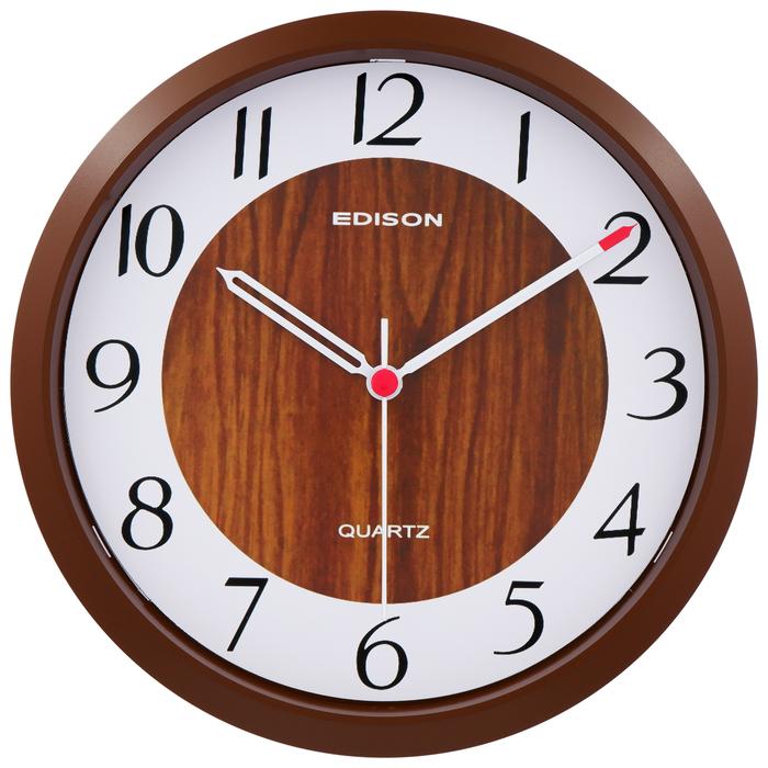 Gambar Jam Dinding Edison EDW 257 - B12 Diameter 257mm 257 mm - Coklat Muda, Sweep dari Edison Official Store undefined Tokopedia