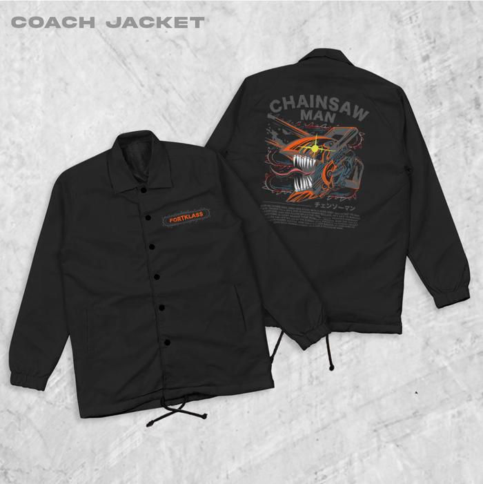 Gambar RISRUS Coach CHAINSAW Jaket Coach Pria Outwear Unisex Parasut - COACH HITAM, L dari RisRus Official undefined Tokopedia