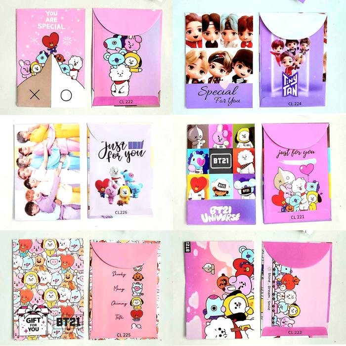 Gambar Angpao BTS Lebaran Angpau Idul Fitri Ampau Lebaran Murah Ultah BT21 - BT - RANDOM MIX dari MadisonShop undefined Tokopedia