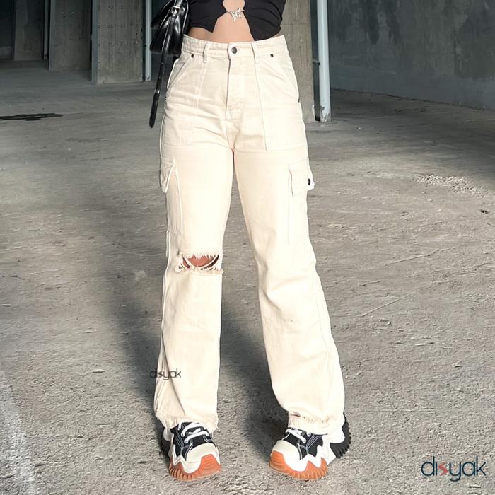 Gambar DISYAK - Boyfriend Cargo Jeans BW 718-818 - BW, 32 dari Disyak Official Store undefined Tokopedia